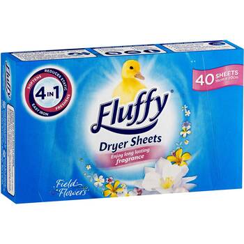 Fluffy Dryer Sheets Field Flowers 40