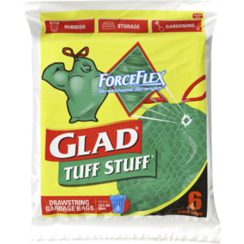 GLAD Garbage Bags Drawstring 6 Pack