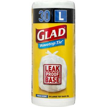 Glad Kitchen Tidy Bag Wavetop Large 30pk