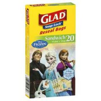 GLAD Snaplock Sandwich Bags 20 pk - Kids Girls