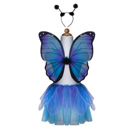 Midnight Butterfly Tutu with Wings & Headband - Size 4-6
