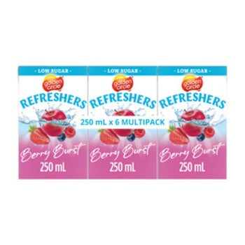 Golden Circle Refreshers Berry Burst Flavoured Water Drink 6x250mL