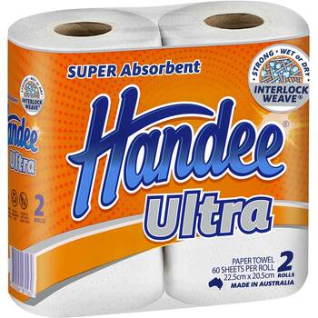 Handee Ultra Paper Towel White 2pk