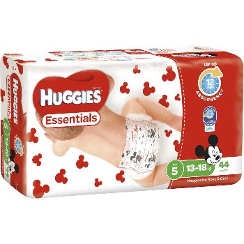 Huggies Essentials Nappies Unisex Size 5 Walker 44pk