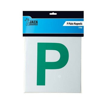 Jack Hammer P Plates NSW Green  Magentic Plates 2pk