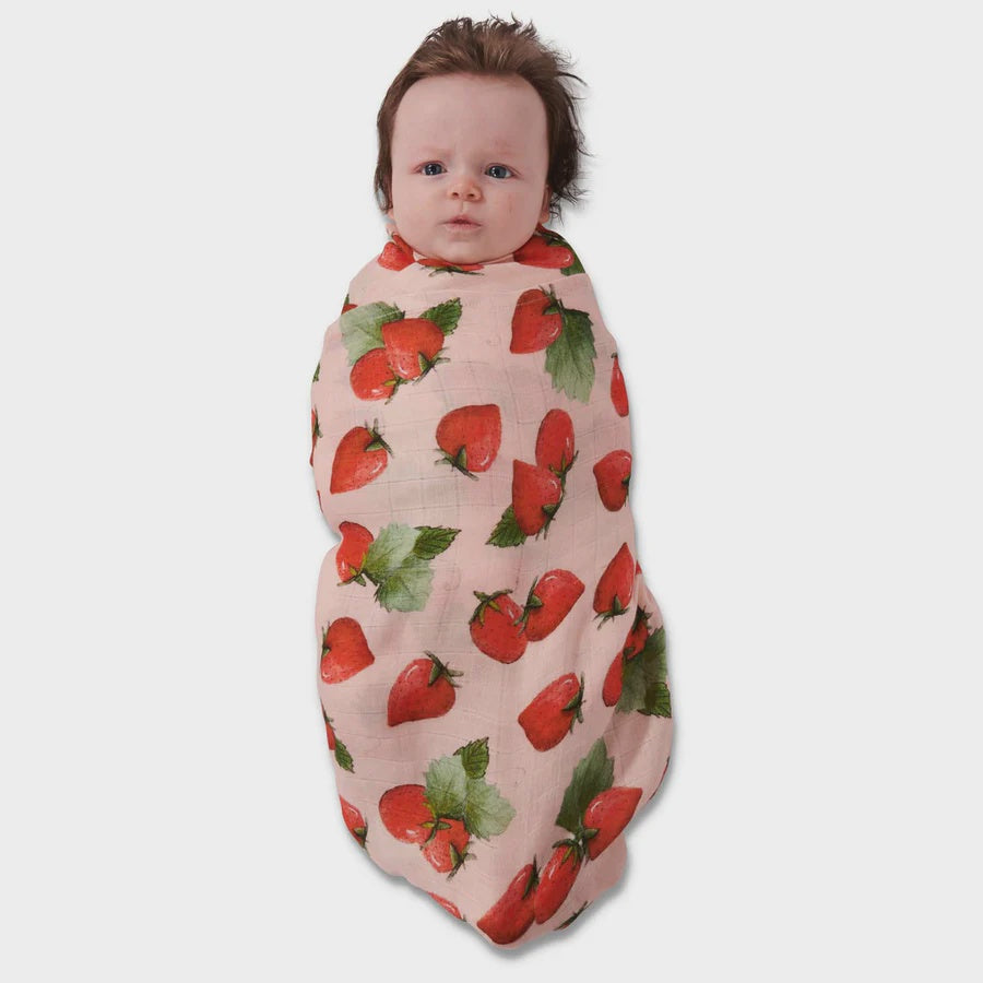 Strawberry Delight Bamboo Swaddle