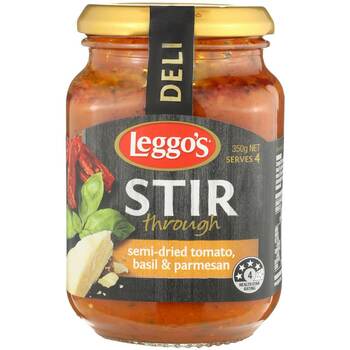 Leggo's Stir Through Pasta Sauce Semi-Dried Tomato Basil & Parmesan 350g