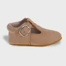 Fauve & Co Lottie T-Bar Leather Shoes | 6-12M / Camel