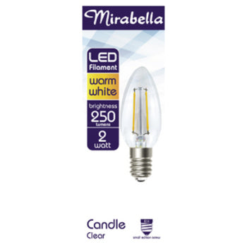 Mirabella Candle SES Clear Led 2w
