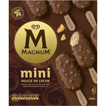 Magnum Mini Ice Cream Dulce De Leche 6pk