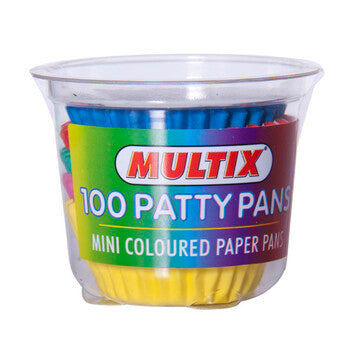Multix 100 Mini Coloured Patty Pans