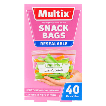 Multix Snack Size Resealable bags 40/pk