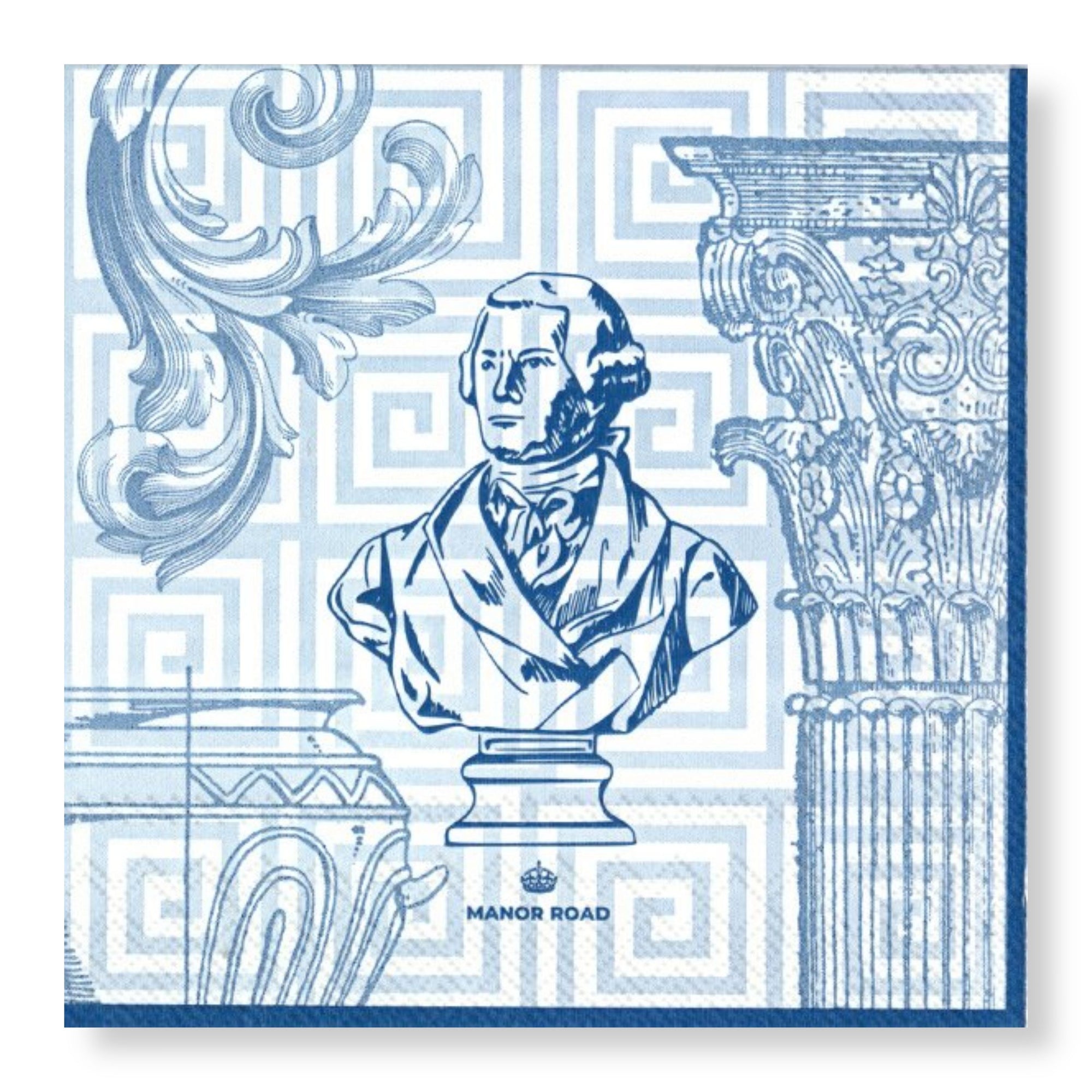 Blue Greek Napkin - Luncheon