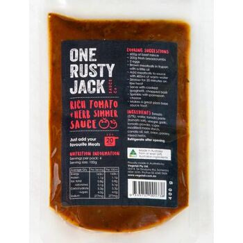 One Rusty Jack Rich Tomato & Herb Simmer Sauce 400g