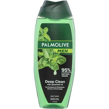 Palmolive Men 500ml Body Wash Deep Clean with Spearmint Oil
