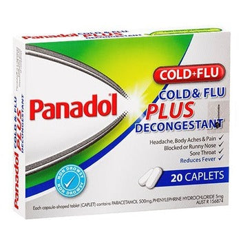 Panadol Cold & Flu Decongestant 20 Caplets