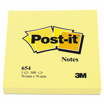 Post-it Notes Canary Yellow 100 pack