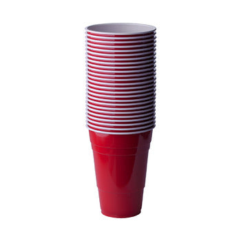REDD Schooner Cups Red 425ml 25 Pack