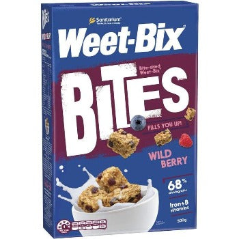 Sanitarium Weet-Bix Bites Wild Berry Breakfast Cereal 500g