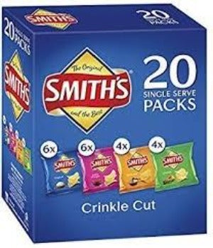 Smith's Crinkle Cut Variety Potato Chips 20pk