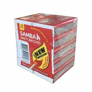 Samba Safety Matches 10 boxes
