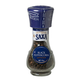 Saxa Black Peppercorn Grinder 45g