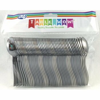 Silver Mini Disposable Forks - Pack/50
