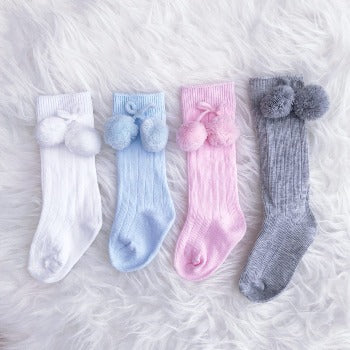 Soft Touch Pom Pom Knee Sock