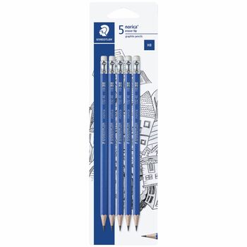 Staedtler Pencil & Eraser HB 5pack