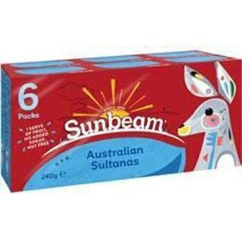 Sunbeam Sultanas Snack 6 Pack