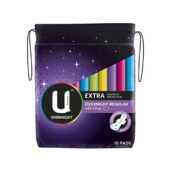 U By Kotex Ultra Thin Overnight Regular 10pk