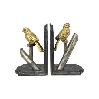 Verdant Resin Ant Gold Bird Bookends