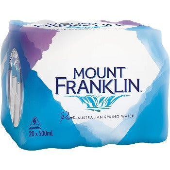 Mount Franklin Pure Spring Water 500ml x20