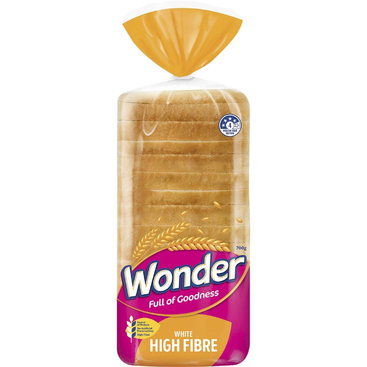 Wonder White Hi Fibre Sandwich Loaf 700g