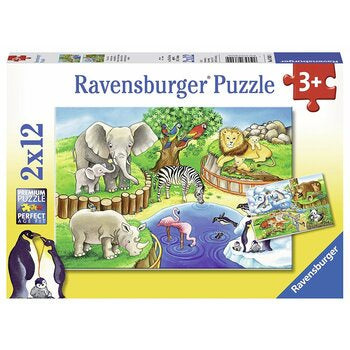 Animals In The Zoo Puzzle 2x12pc