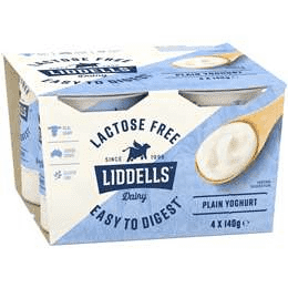 Liddells Lactose Free Plain Yoghurt 4x140g