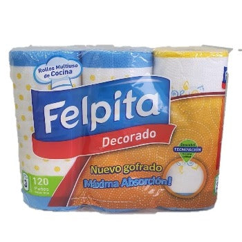Felpita Decore Paper Towel 2 Ply 40 sht 3 pk