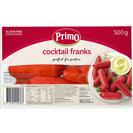 Primo Cocktail Frankfurts 500g