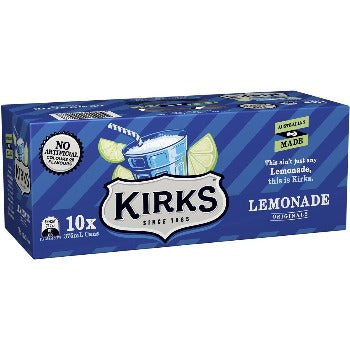 Kirks Lemonade Cans 375ml x 10pk