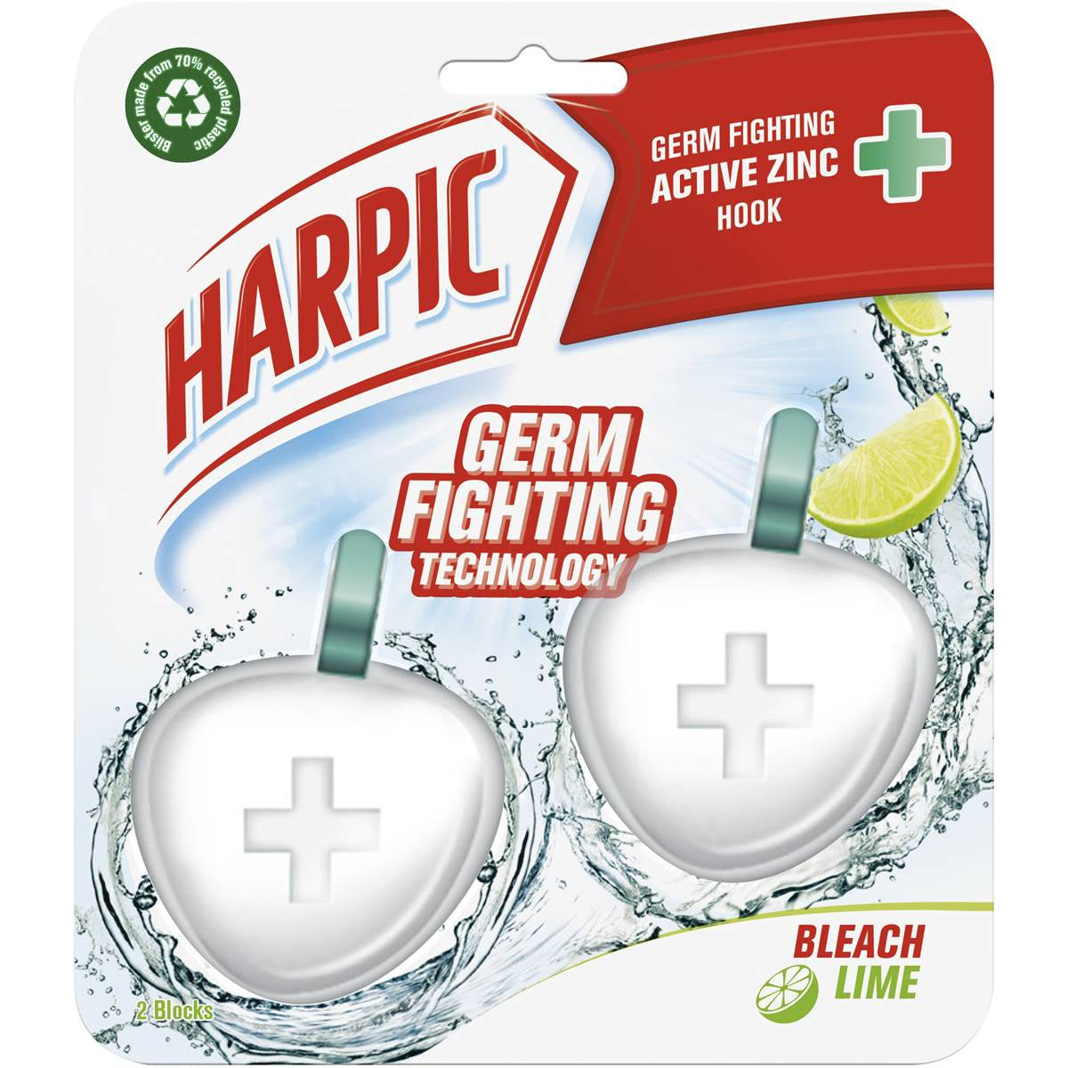 Harpic Hygienic Toilet Cleaner Bleach Lime 2 pk