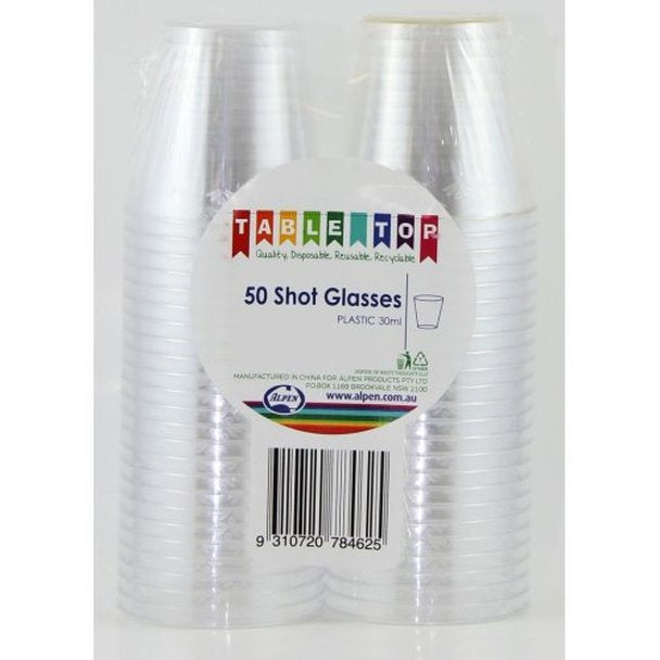 Table Wow! Shot Glasses Plastic 30ml 50pk