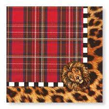 Leopard & Tartan Luncheon Napkins