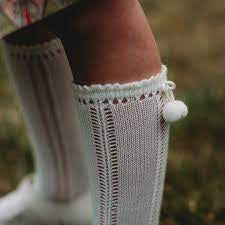 JC 31960 Openwork Pompom Knee High Sock