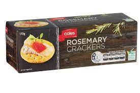 Coles Rosemary Crackers 170g