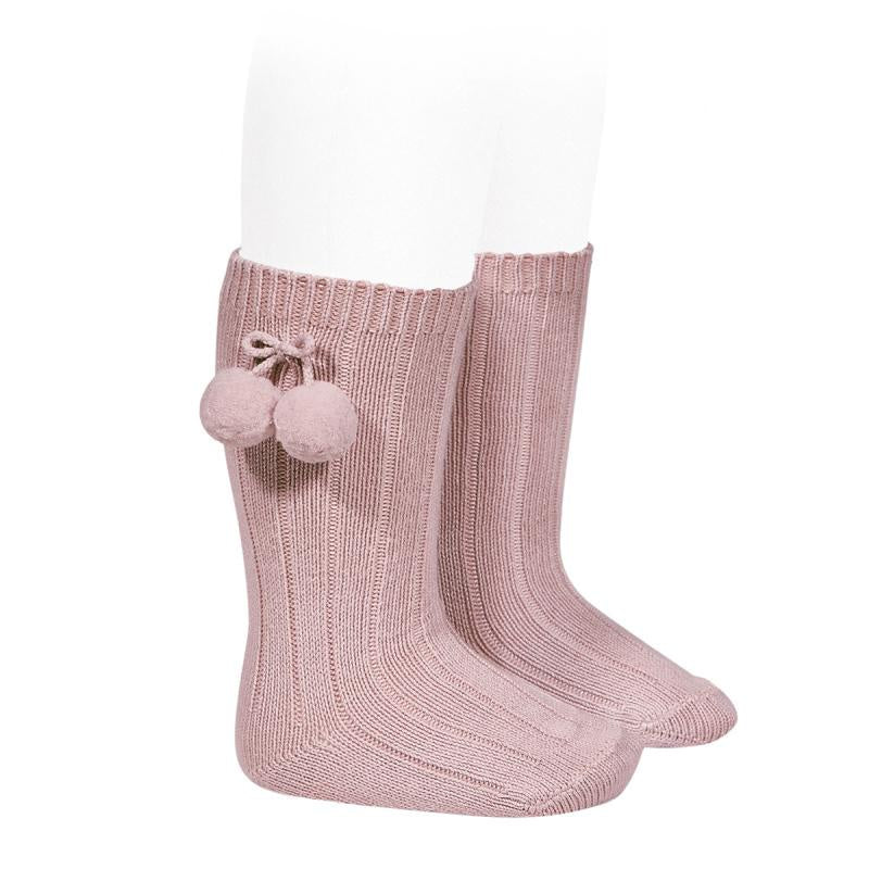 Spanish Ysabel Mora 3/4 Pom Pom Knee Sock