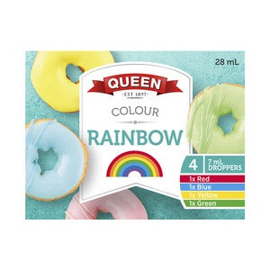 Queen Rainbow Food Colours 4pack