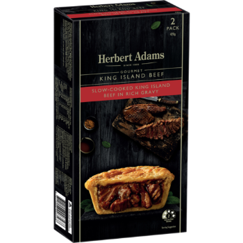 Herbert Adams Pies King Island Beef 2pk
