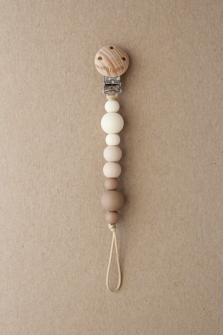Little Chew Pacifier Clip - Kira Truffle