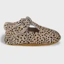 Fauve & Co Lottie T-Bar Leather Shoes | 12-18M / Leopard Print