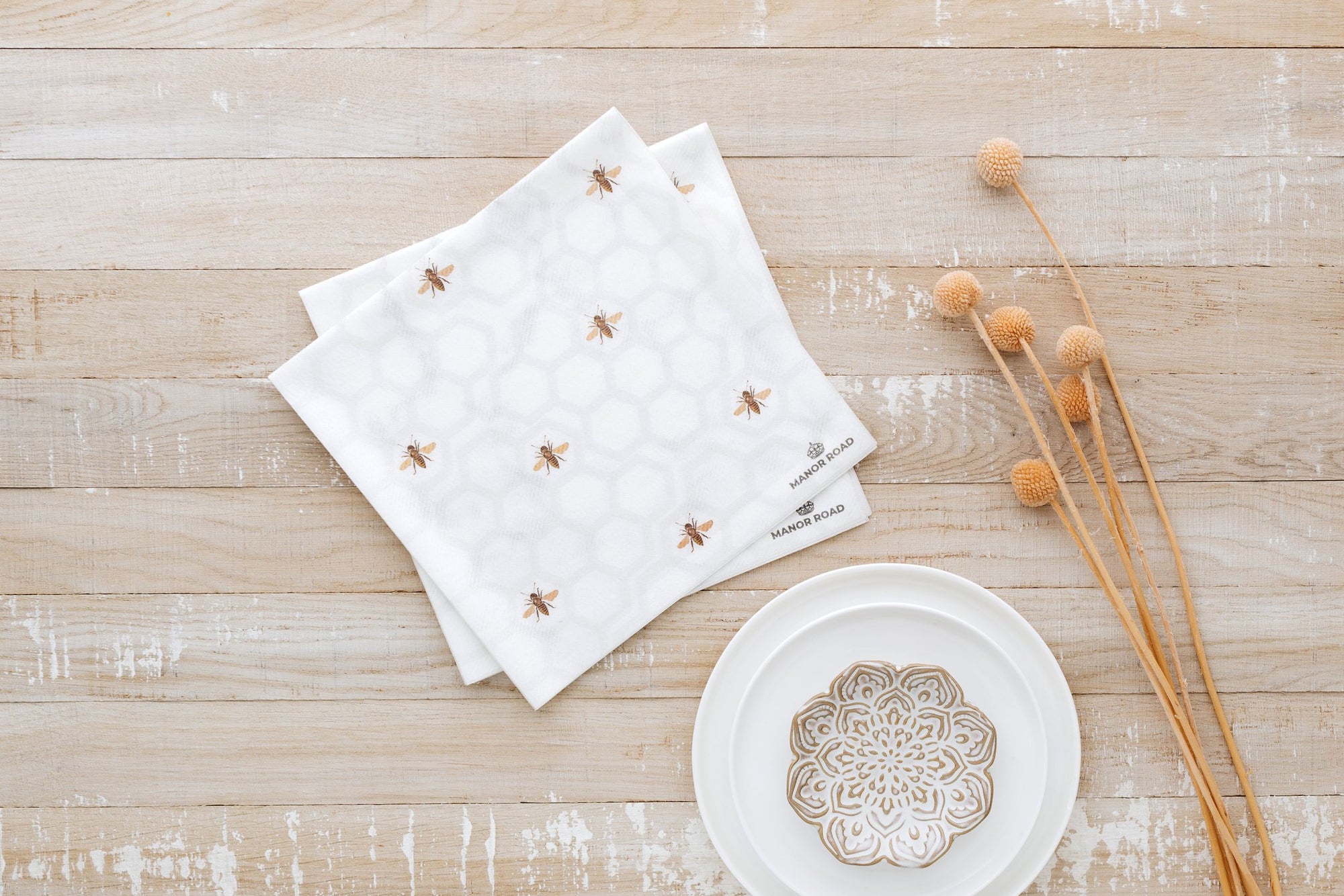Marbled Bee Napkins - Luncheon